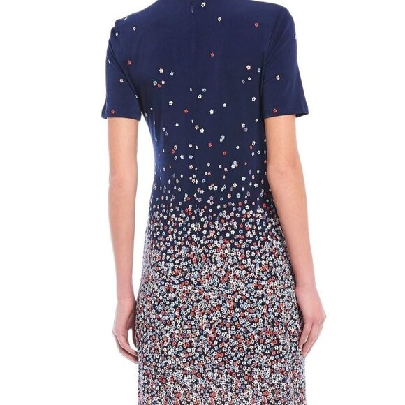 Michael Michael Kors Ombre Bloom Short Sleeve Sheath Dress Size 1X - Picture 5 of 8
